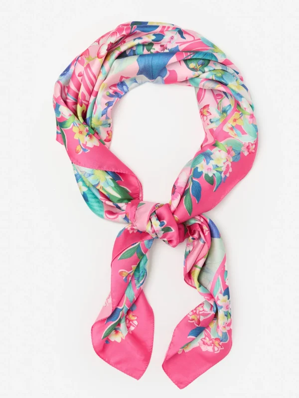 Gemma Scarf In Floral Reef Border