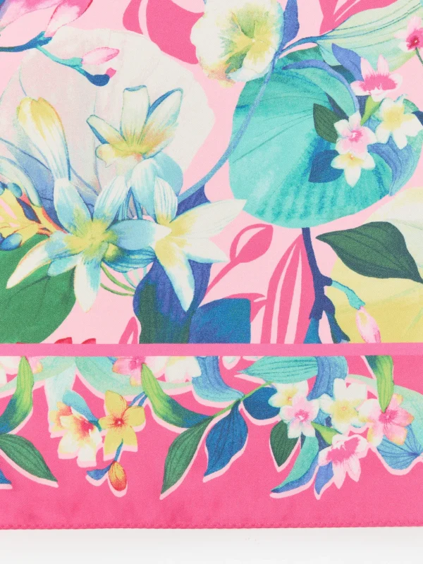 Gemma Scarf In Floral Reef Border